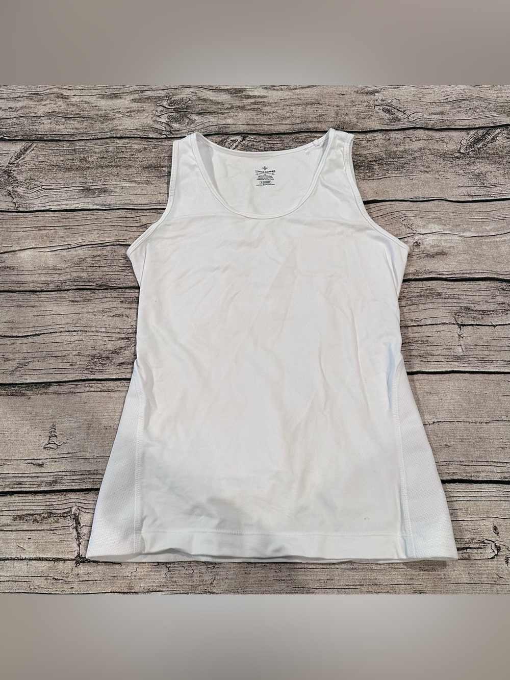 Tommie Copper White Women's Lower Back Support Shapewear Tank Top Size LG